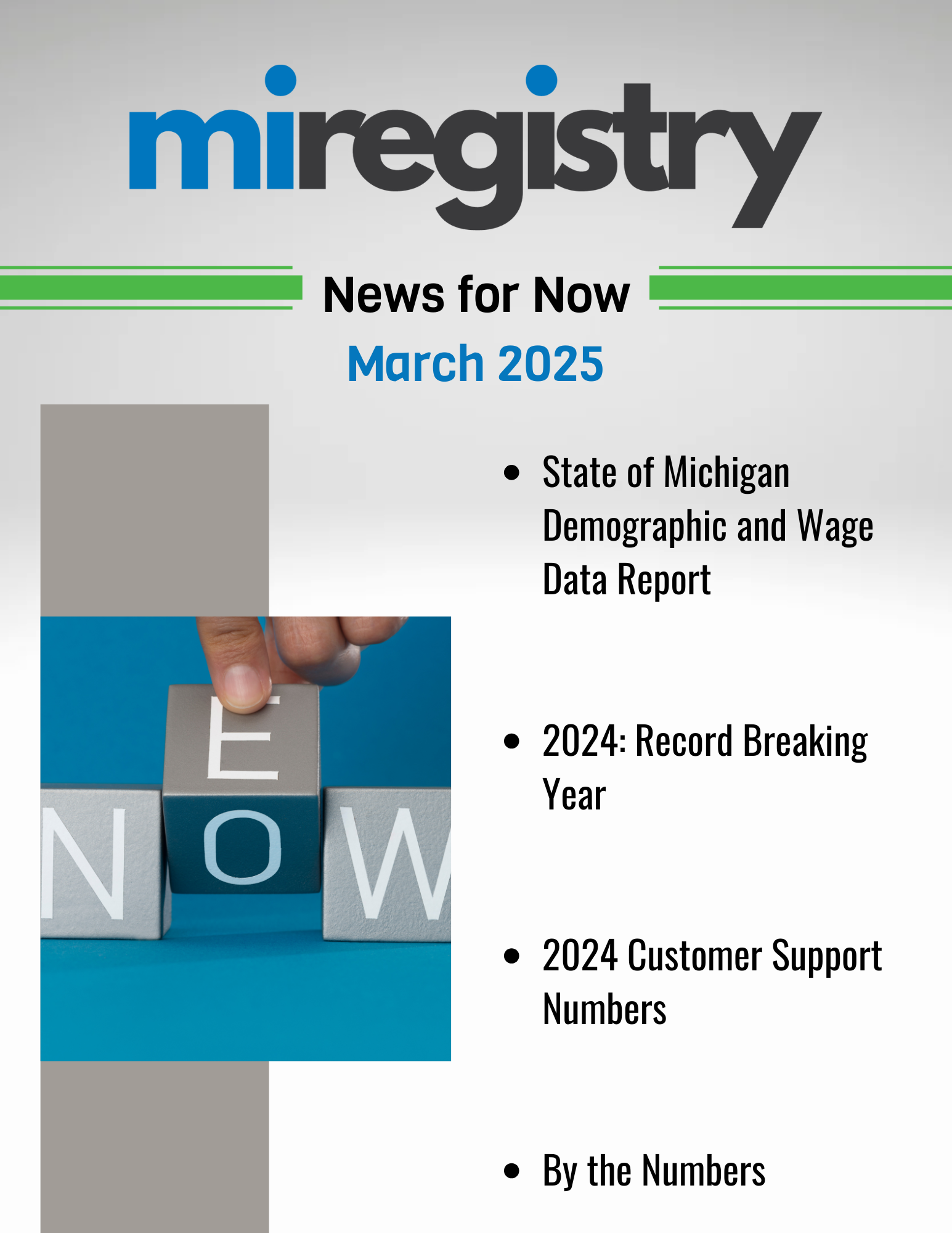 MiRegistry News for Now - March 2025 - MiRegistry